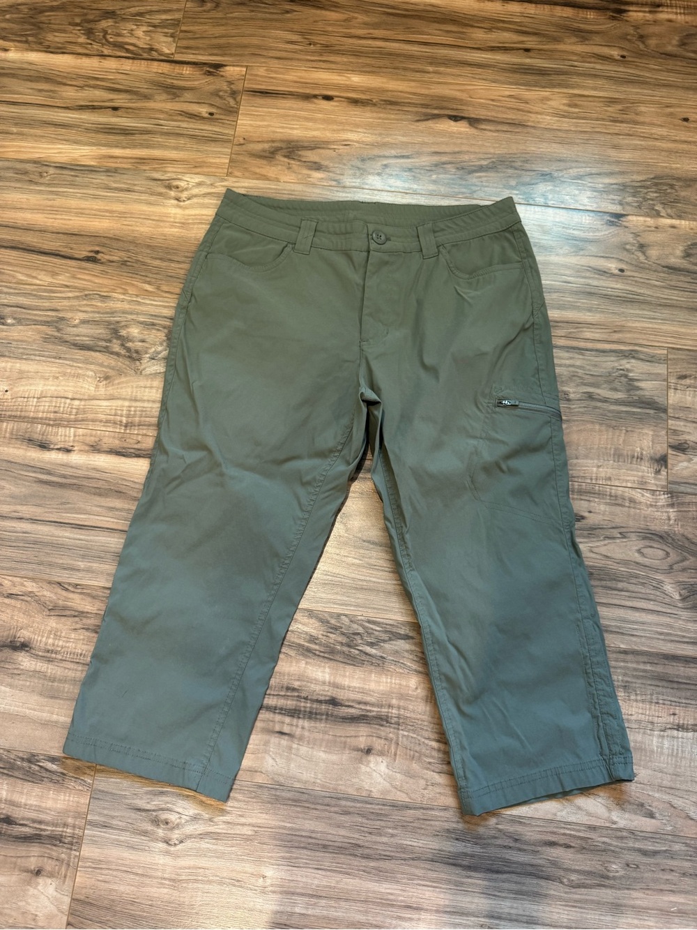 Eddie Bauer Guide Pro Capri Pants Womens 10 Green Hiking Outdoor Stretch